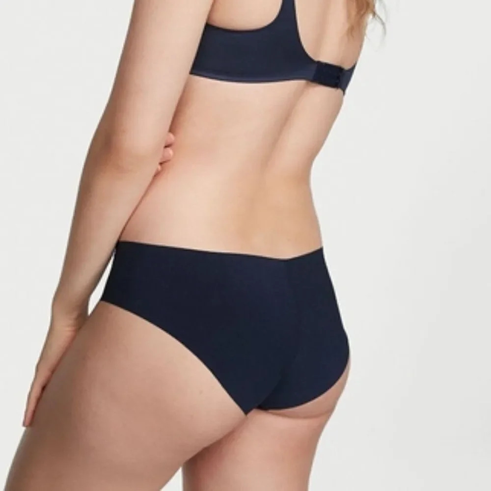 Victoria's Secret Women's Blue Low Rise Bikini No-Show Hiphugger Panty Size L - Picture 3 of 13